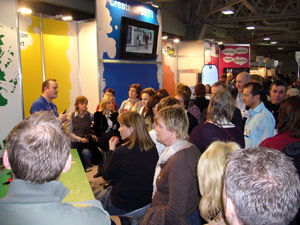 matt demonstrating istopmotion at BETT