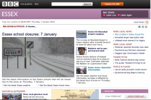 BBC Essex News Welcome to Essex, as seen online